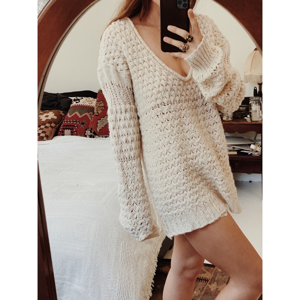 Free People Chunky Tan Sweater
